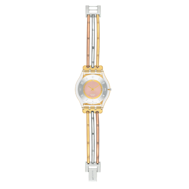 Montre 'Tri-Gold' Montre SS08K101 Montre Quartz Montre avec bracelet en acier inoxydable ajustable Montre jaune Montre résistante à l'eau Collection Le Comptoir des Montres Montre avec boucle bijoux Montre biosourcée Cadeau parfait pour les amateurs de montres Montre de luxe Montre unique Montre élégante Montre durable.""""
