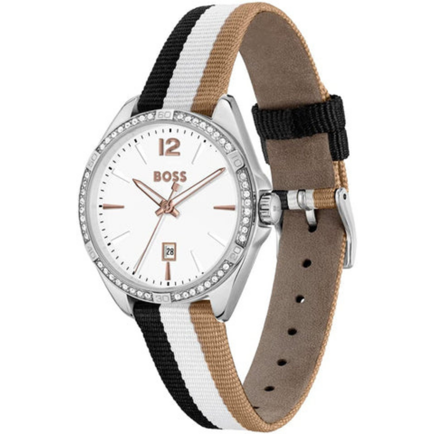 Montre Hugo Boss Felina Ladies 1502645. La collection de montres Hugo Boss propose des garde-temps élégamment conçus qui sont au sommet de la qualité. Le temps est un élément éternel et fondamental de l'univers.