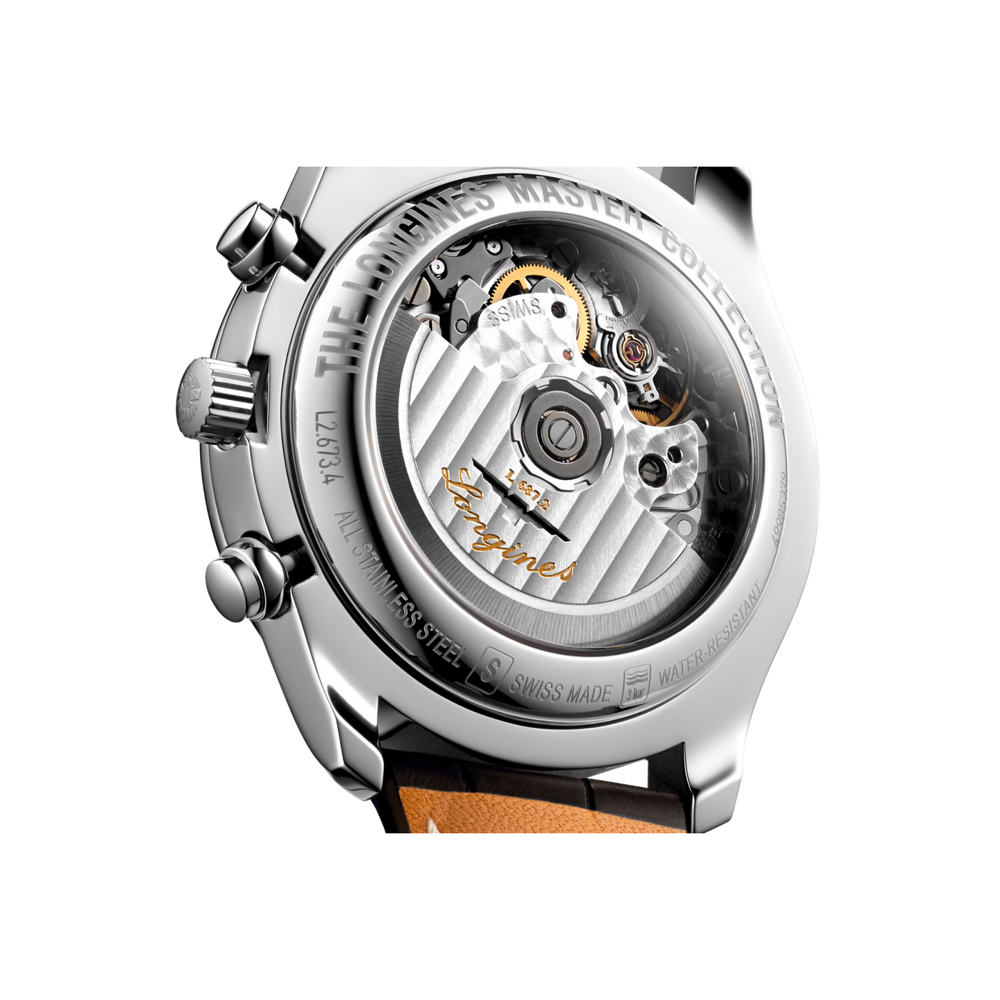 Montre Longines Master Collection Maroc Montre Automatique de Luxe Maroc Montre Ronde avec Phase de Lune Maroc Montre Cadran Argent """"Côtes d'Orge"""" Maroc Montre Acier Inoxydable Maroc Boutique de Montres au Maroc Le Comptoir des Montres Maroc Montre avec Chronographe et Phase de Lune Maroc Montre Suisse de Prestige Maroc