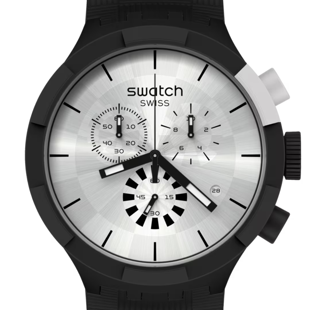 Swatch CHEQUERED SILVER SB02B404