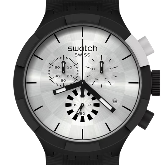 Swatch CHEQUERED SILVER SB02B404
