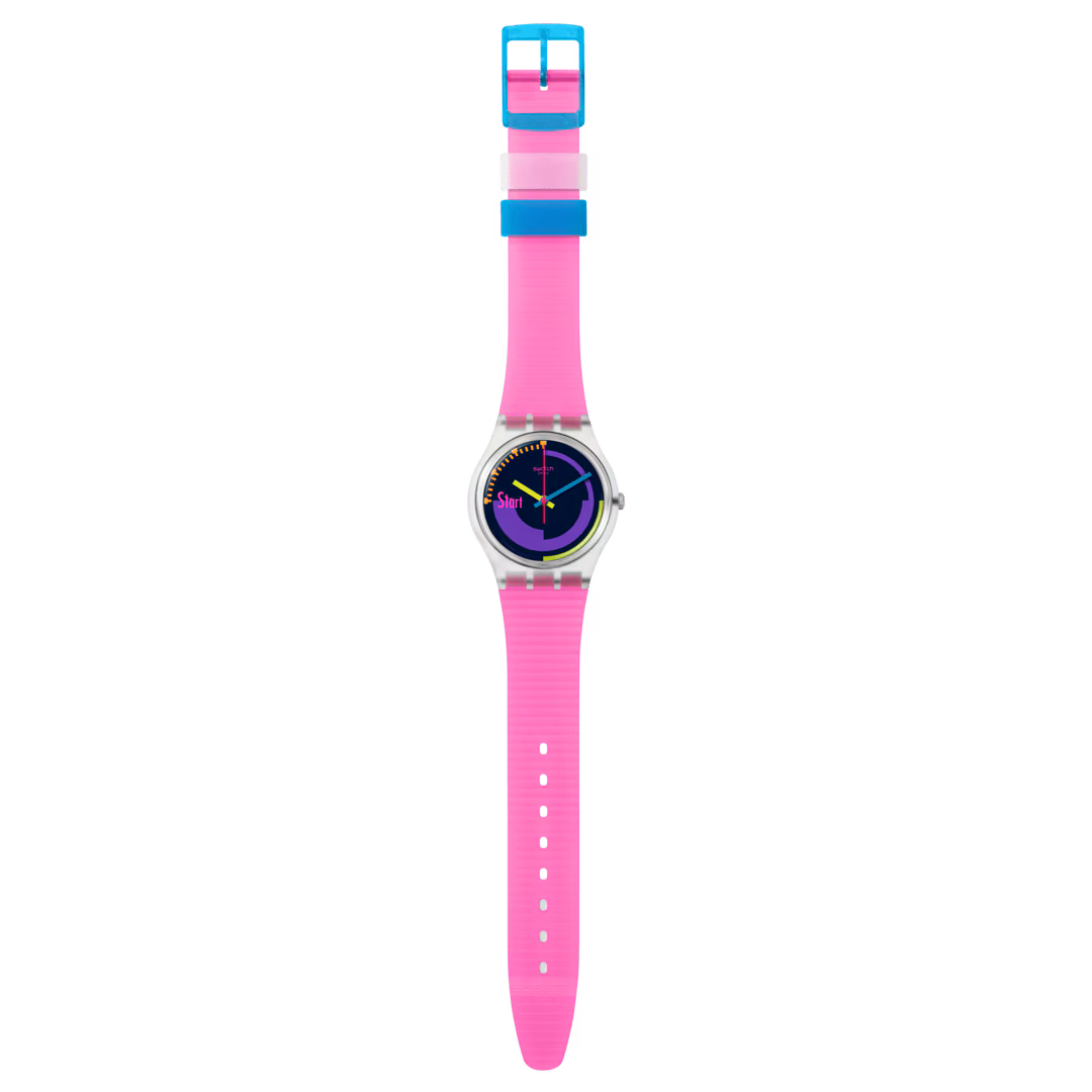 Swatch NEON PINK PODIUM 34 mm