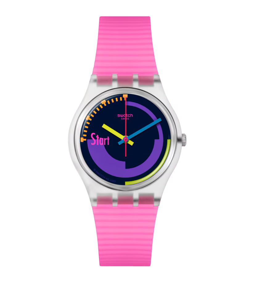 Swatch NEON PINK PODIUM 34 mm