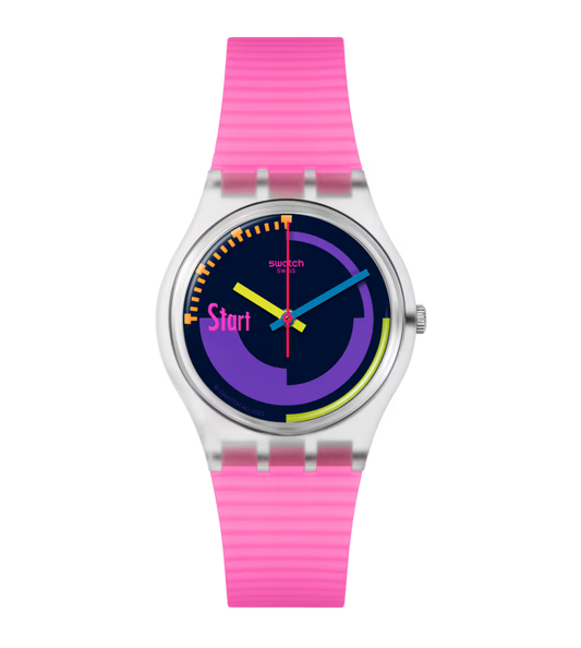 Swatch NEON PINK PODIUM 34 mm