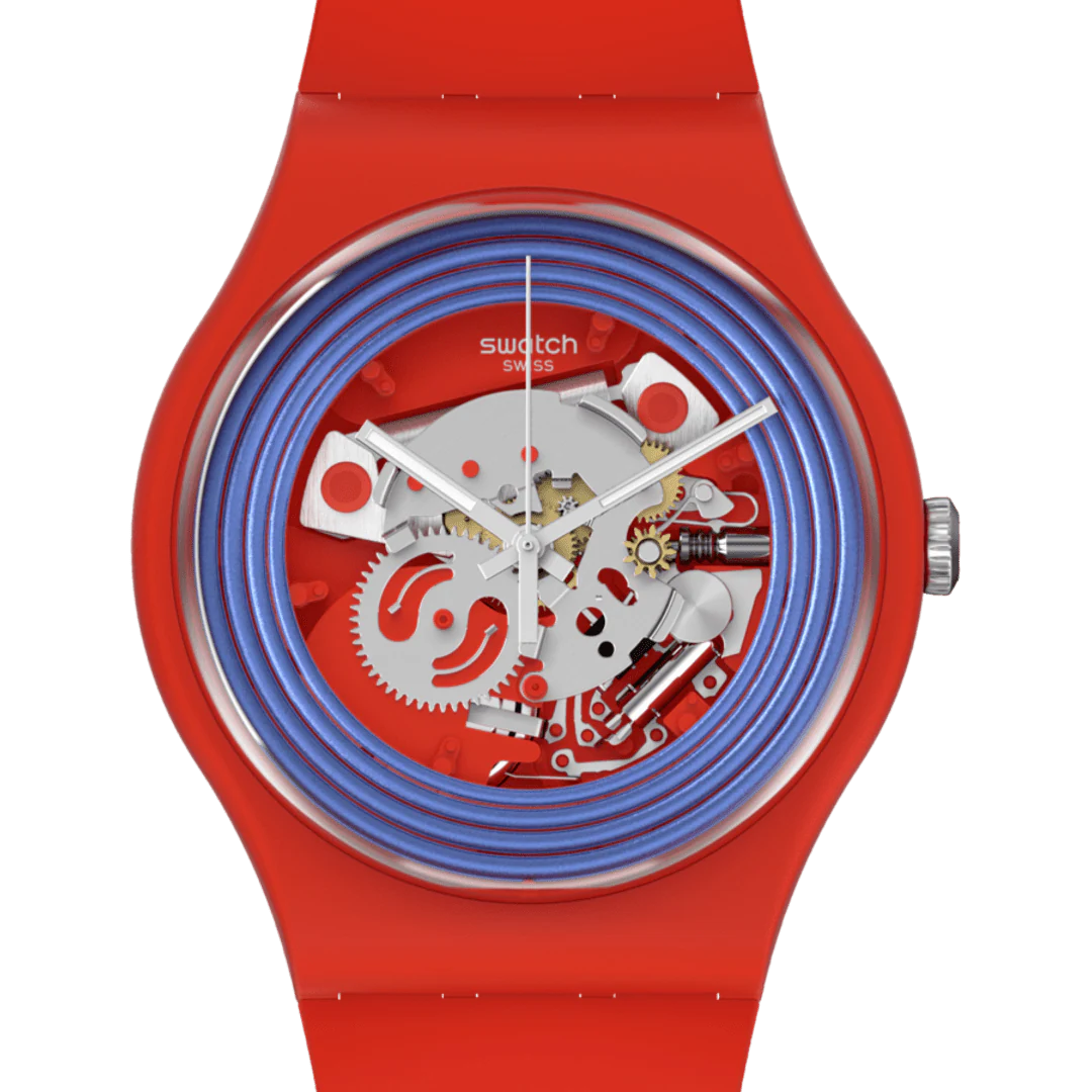 Swatch BLUE RINGS RED 41 mm