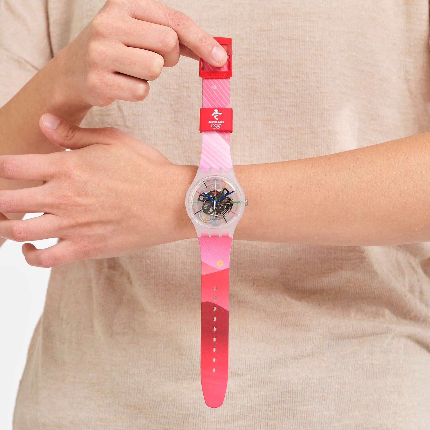Swatch RED RIVERS AND MOUNTAINS 41 mm