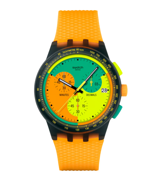 Swatch NEON SIGNAL FLAG 42 mm
