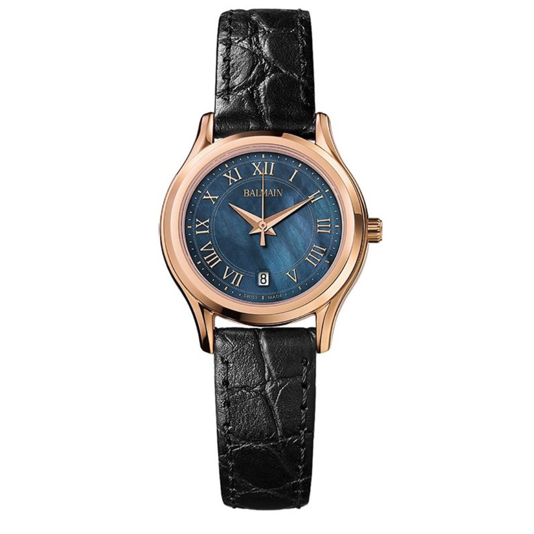 Beleganza Cadran bleu et bracelet en cuir