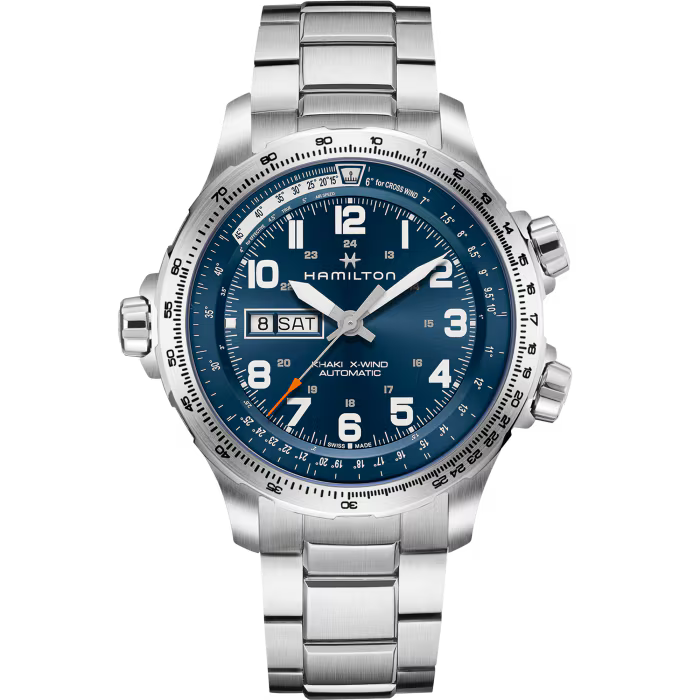 HAMILTON KHAKI AVIATION X-WIND DAY DATE AUTO