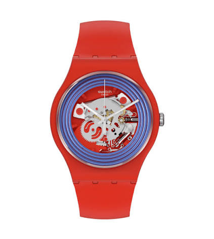 Swatch BLUE RINGS RED 41 mm