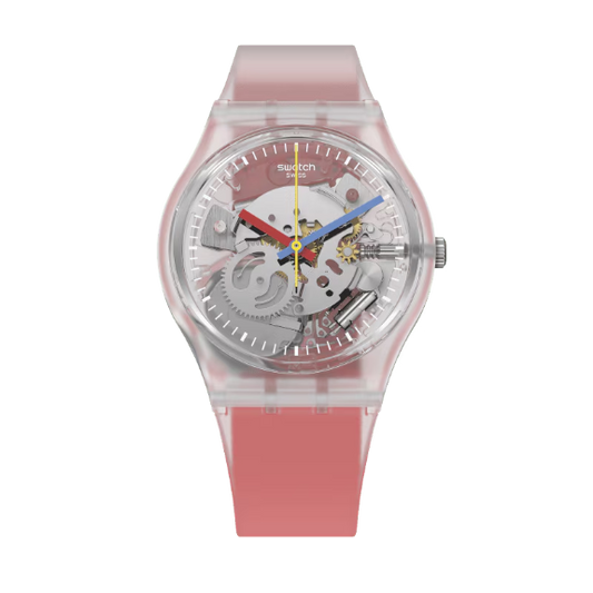 Swatch CLEARLY RED STRIPED 34 mm
