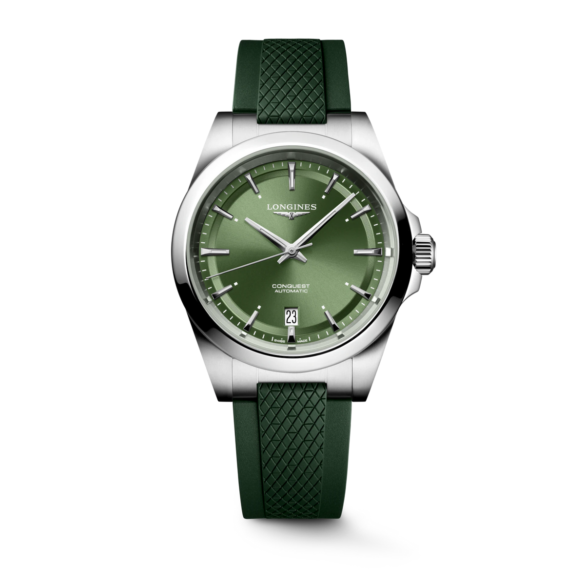 Longines Conquest Homme Automatique Cadran Vert et Bracelet Caoutchouc – L3.720.4.02.9