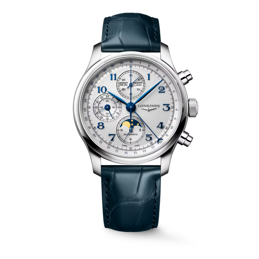 Longines Master Collection Chrono Moonphase Homme Automatique Cadran Argenté – L2.962.4.73.2
