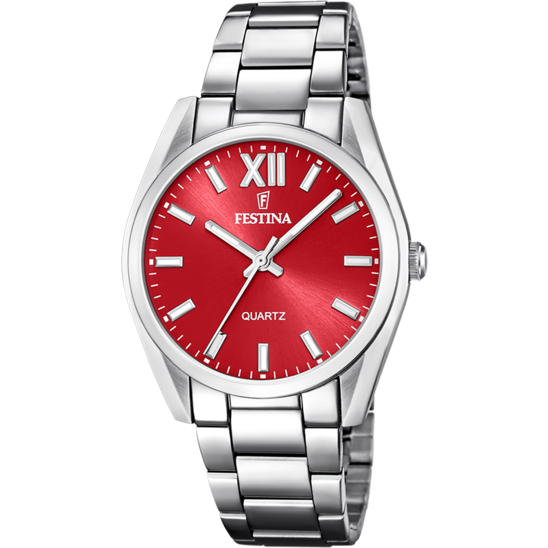 BOYFRIEND CADRAN ROUGE BRACELET EN ACIER INXOYDABLE – lecomptoirdesmontres