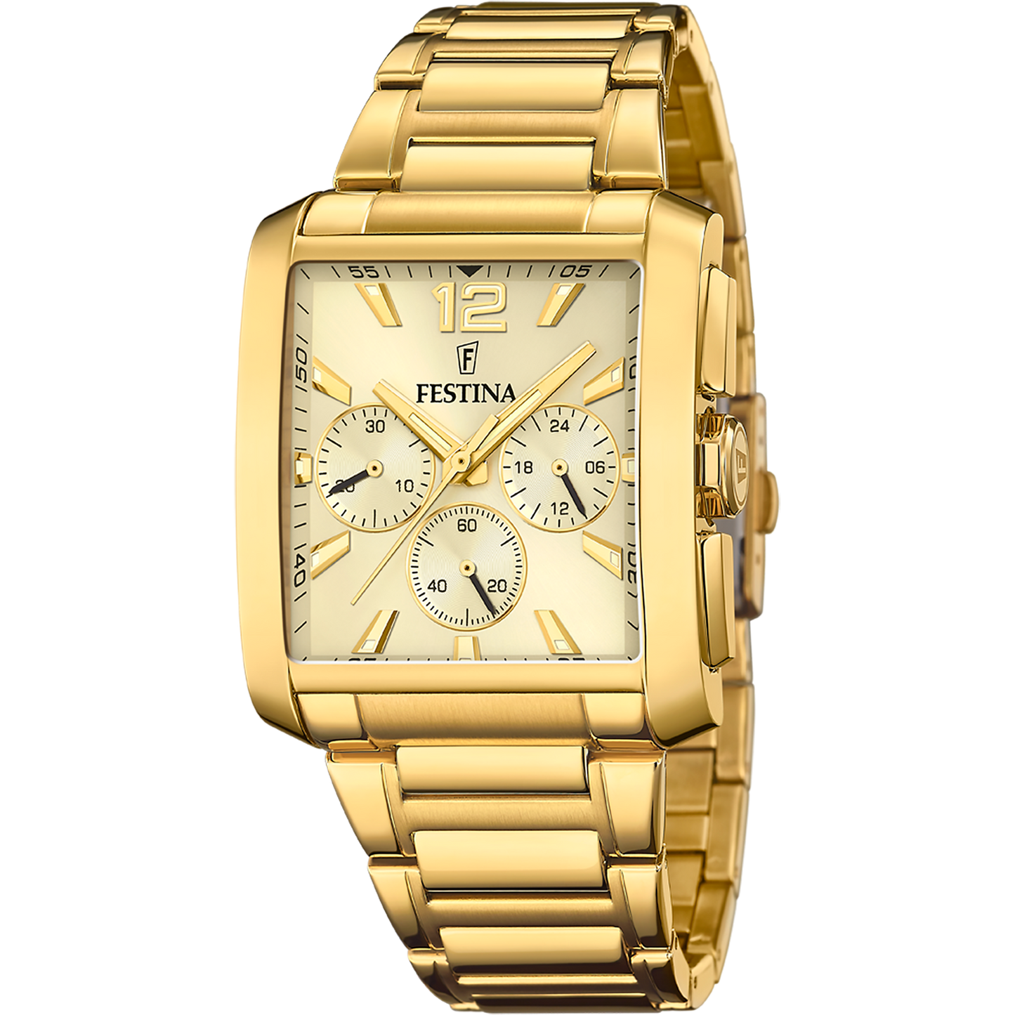 TIMELESS CHRONOGRAPH CADRAN COULEUR CHAMPAGNE BRACELET EN ACIER INOXYDABLE